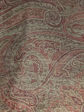 Vintage P Kaufmann Fabric Paisley Muted Pinks Stain Repellent 2 Yards